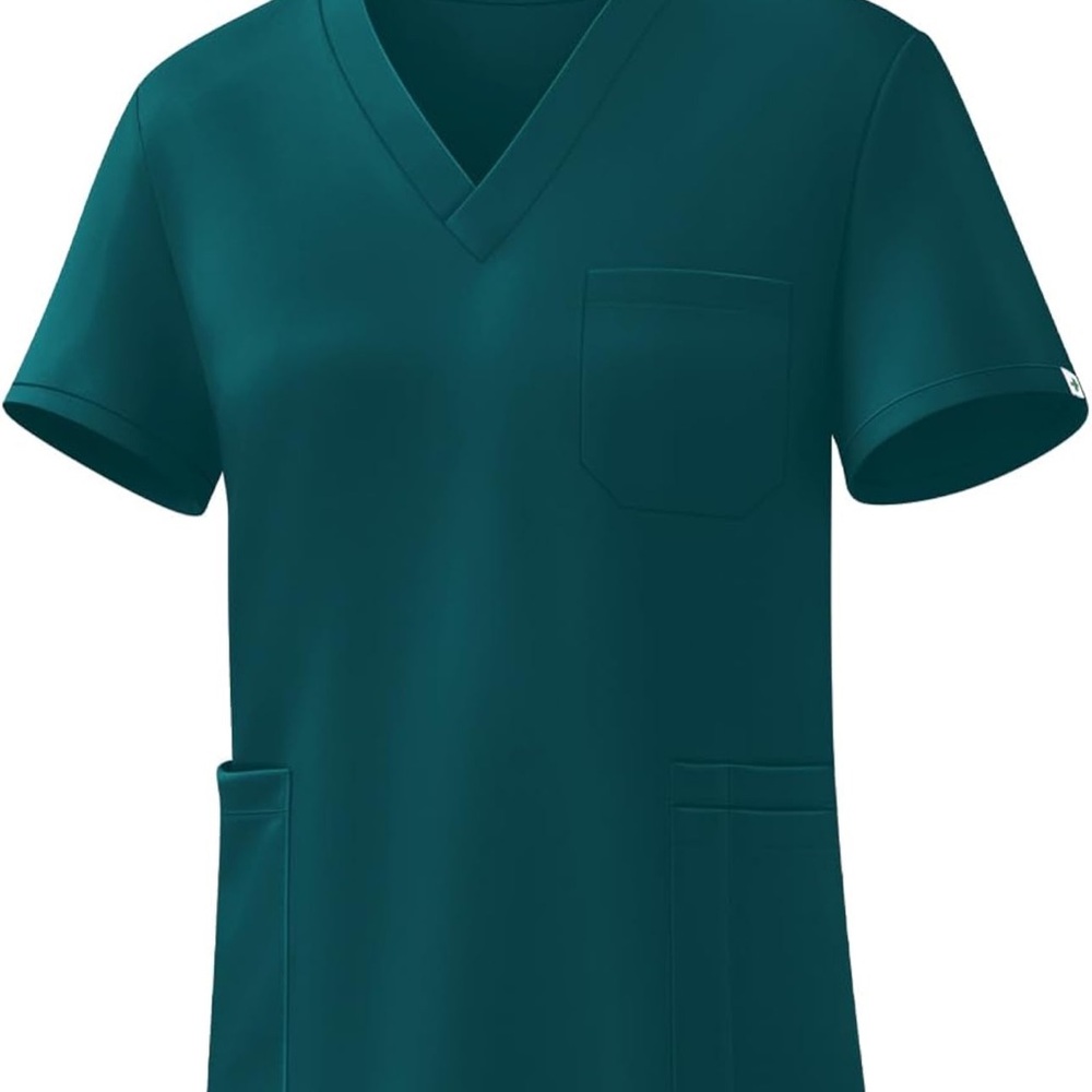Women’s V-Neck Utility Top in Forest Green